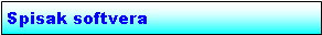 Text Box: Spisak softvera